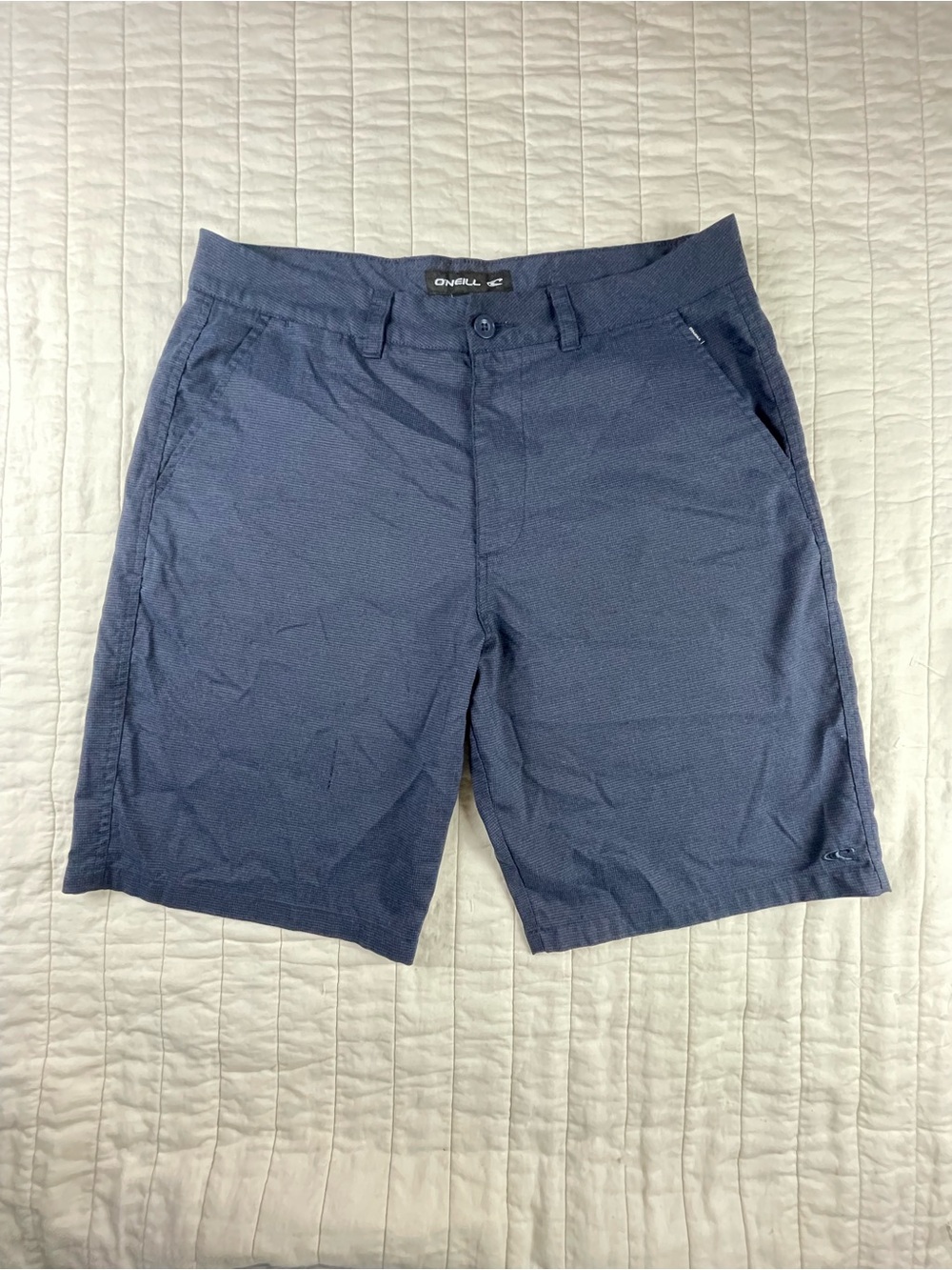 O'Neill Navy Men's Flat Front Shorts 36W